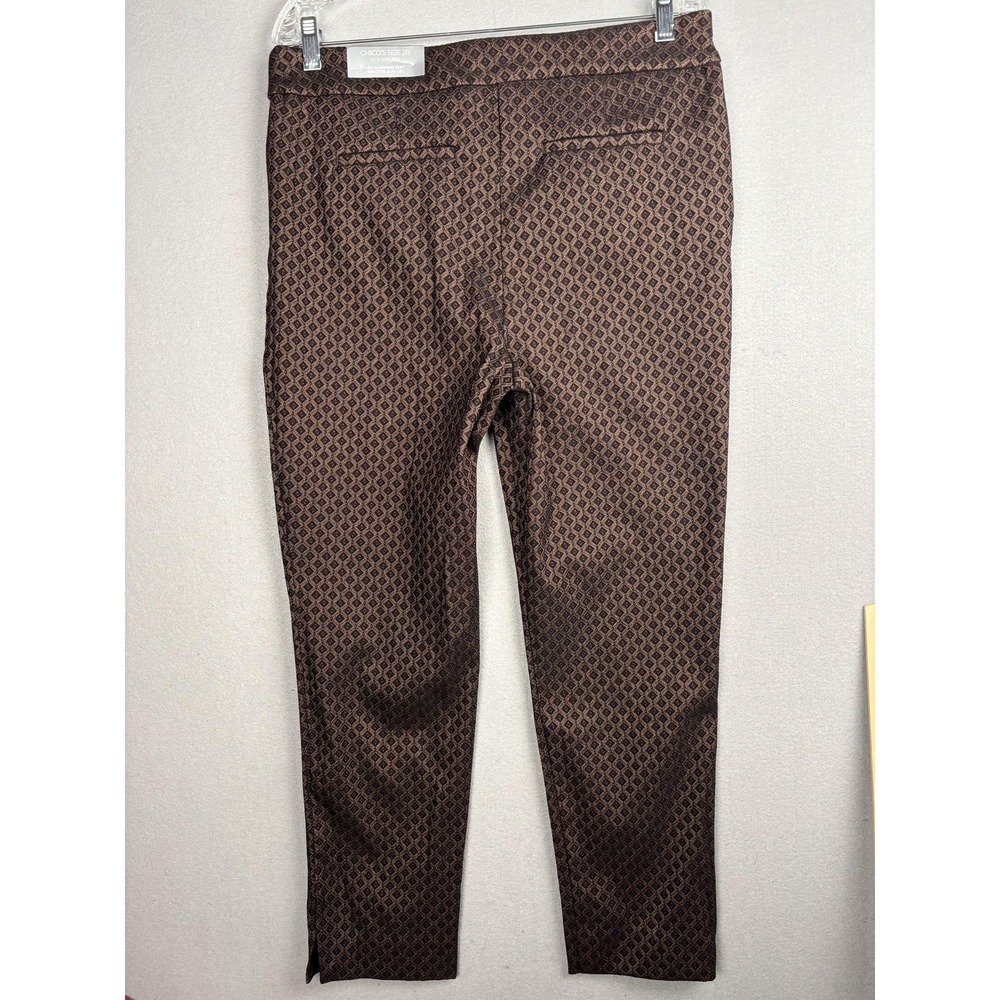 Chicos Pants Womens 2R So Slimming Brigitte 360 Ankle Slim Leg Geo Pattern - Picture 4 of 16